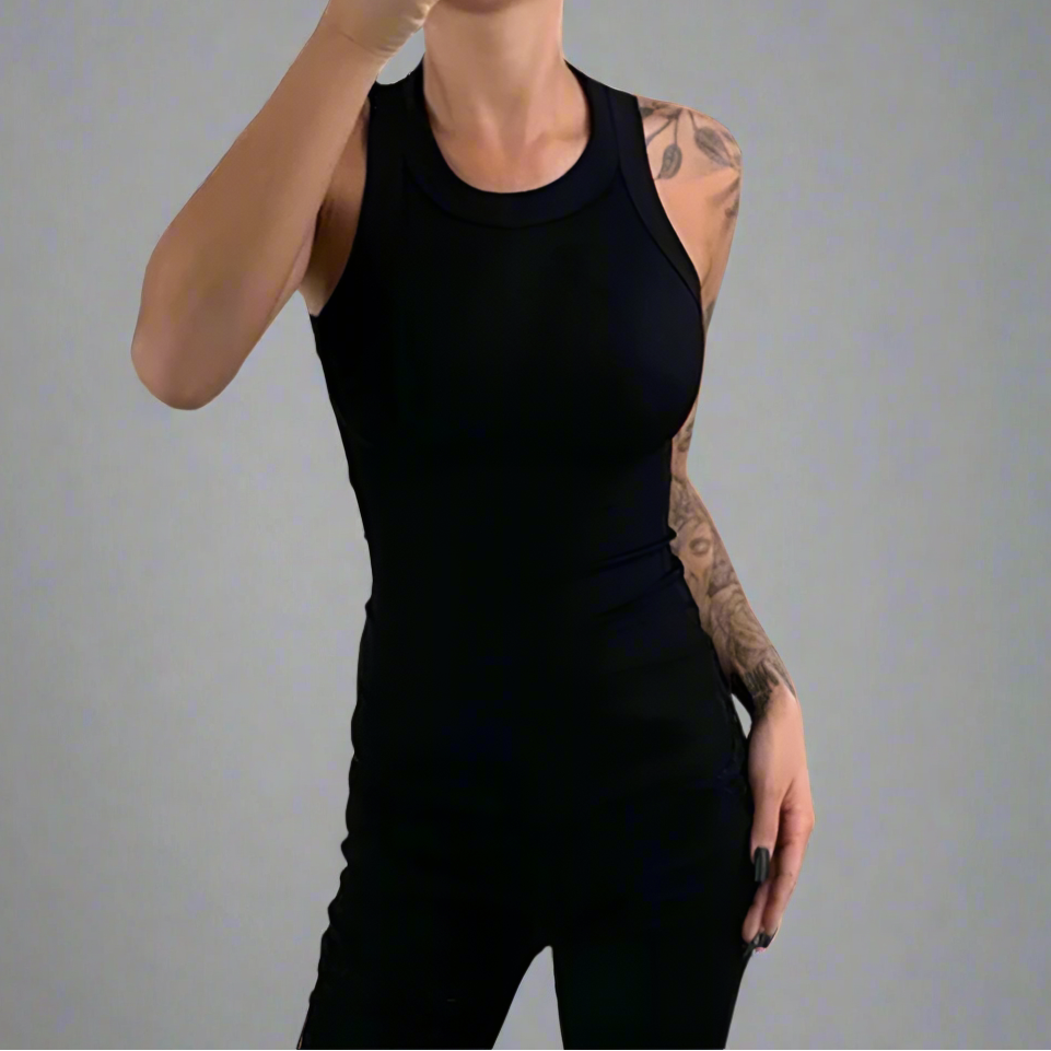 Ribbed En Pointe Tank