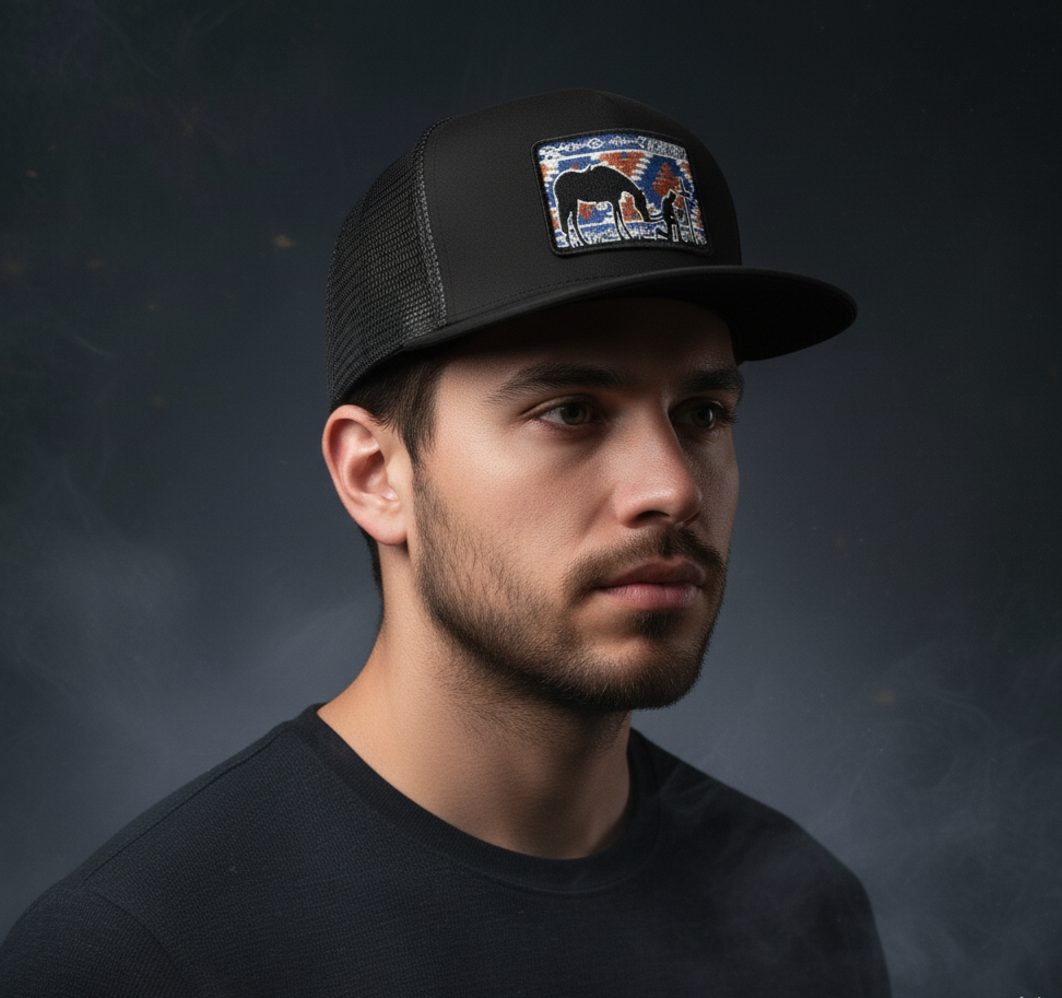 Aztec Cowboy Cross Flatbill Hat