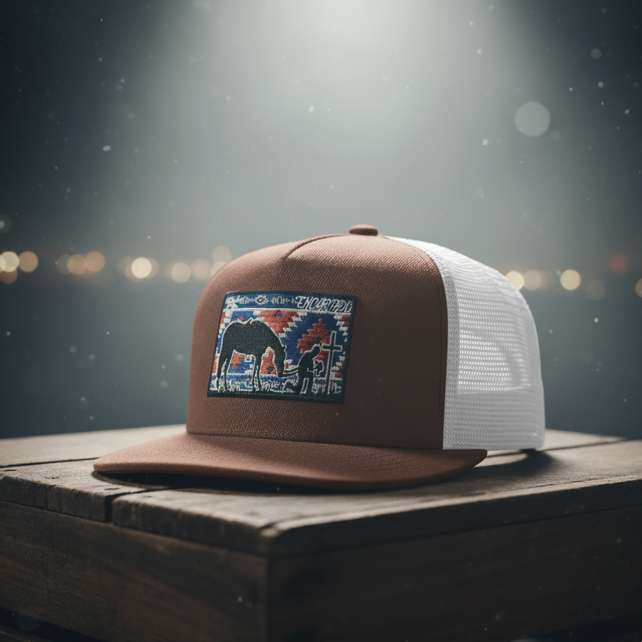 Aztec Cowboy Cross Flatbill Hat