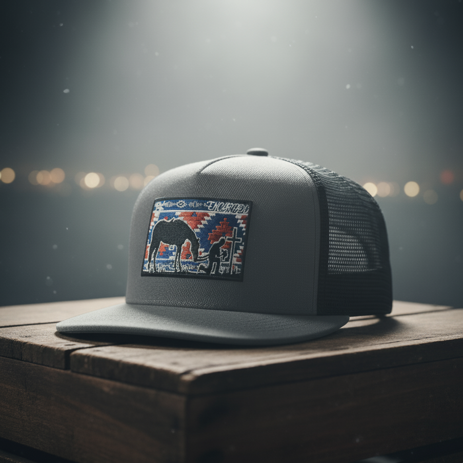 Aztec Cowboy Cross Flatbill Hat