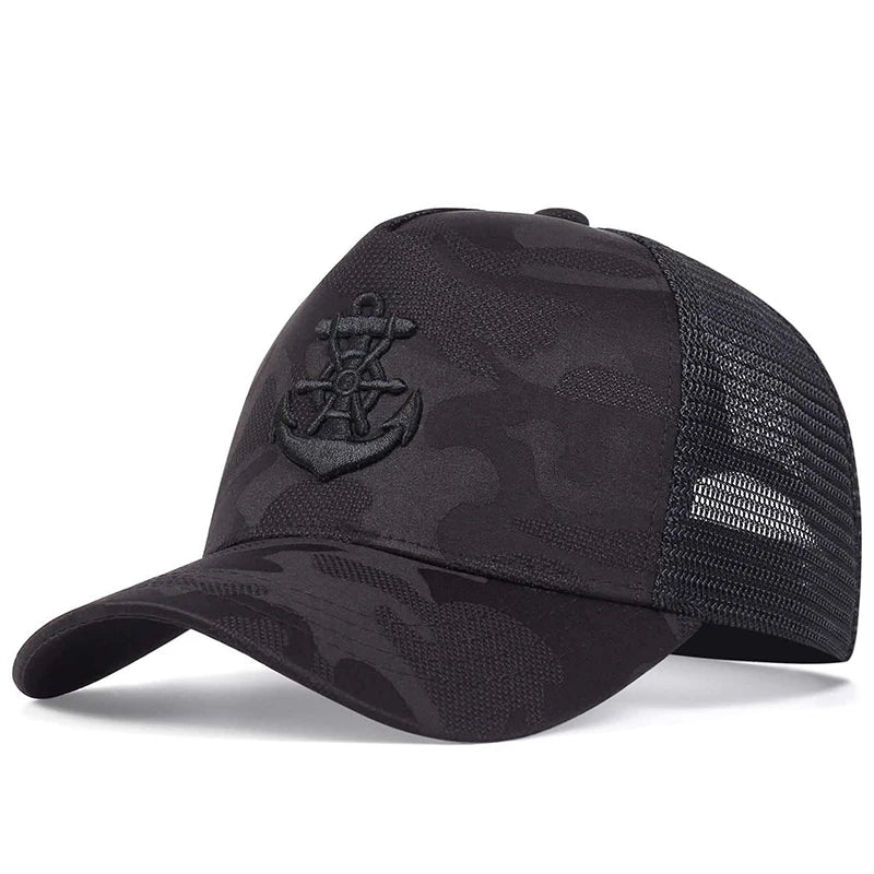 Black Camo Anchor Hat