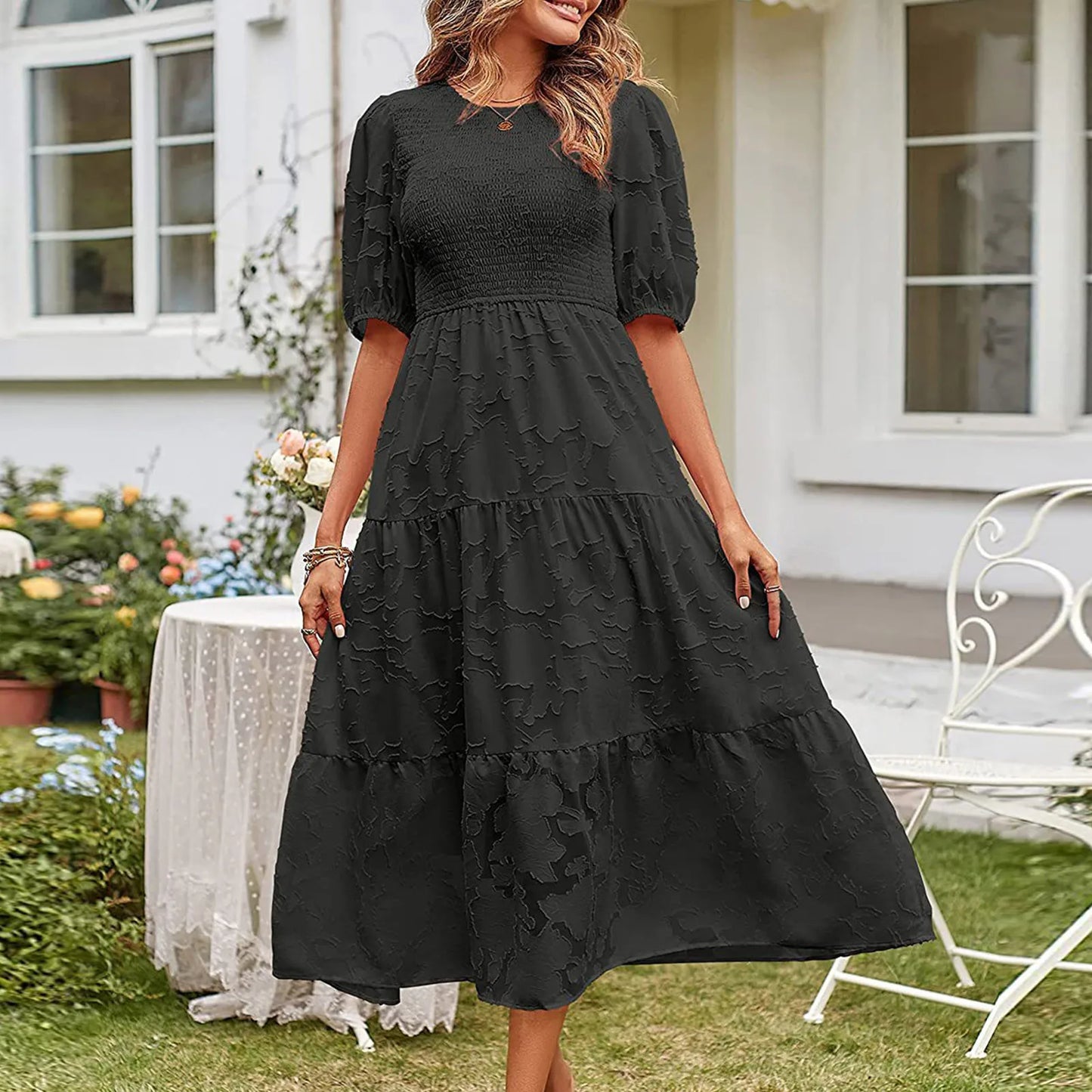 Lucia Floral Midi Dress