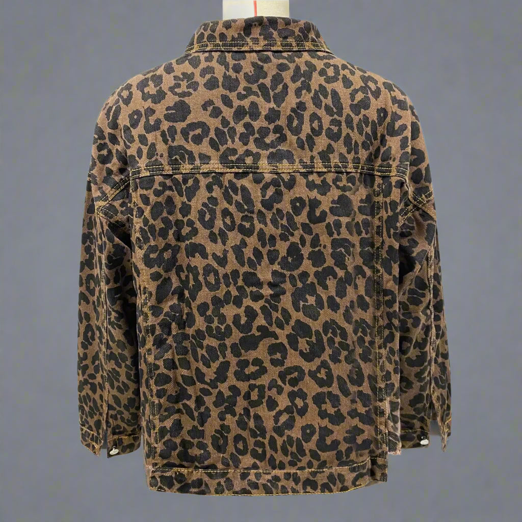 Vogue Leopard Denim Jacket