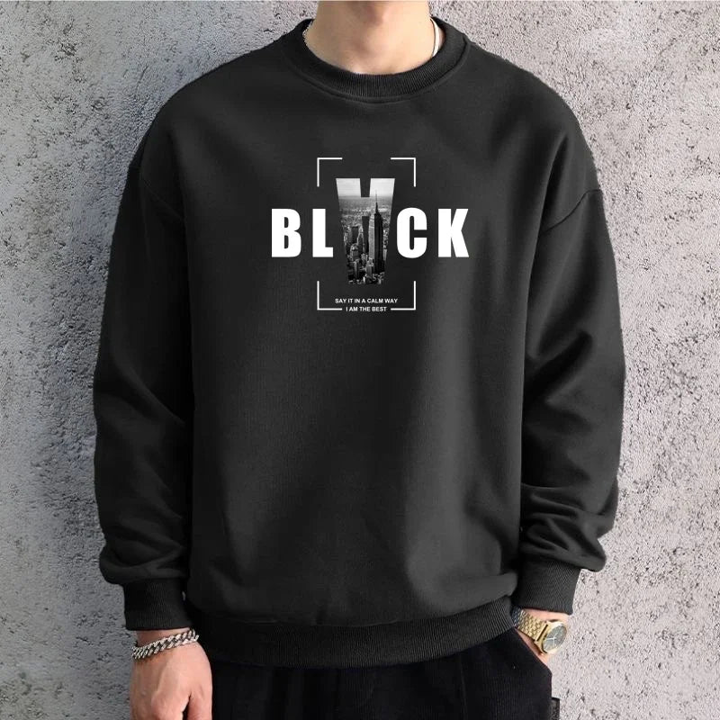 Renown BLACK Crew Neck Pullover