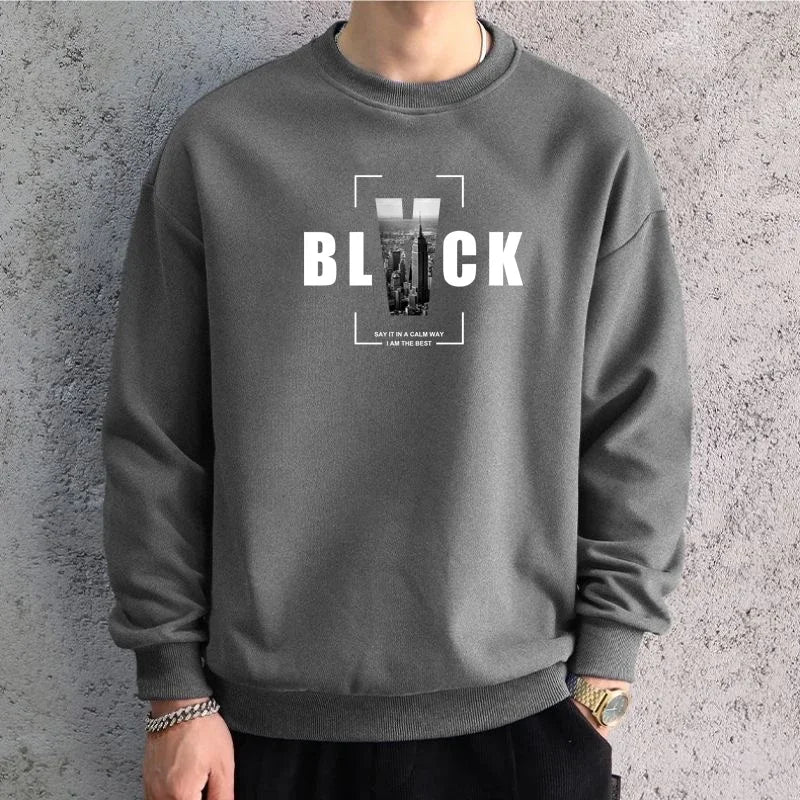 Renown BLACK Crew Neck Pullover