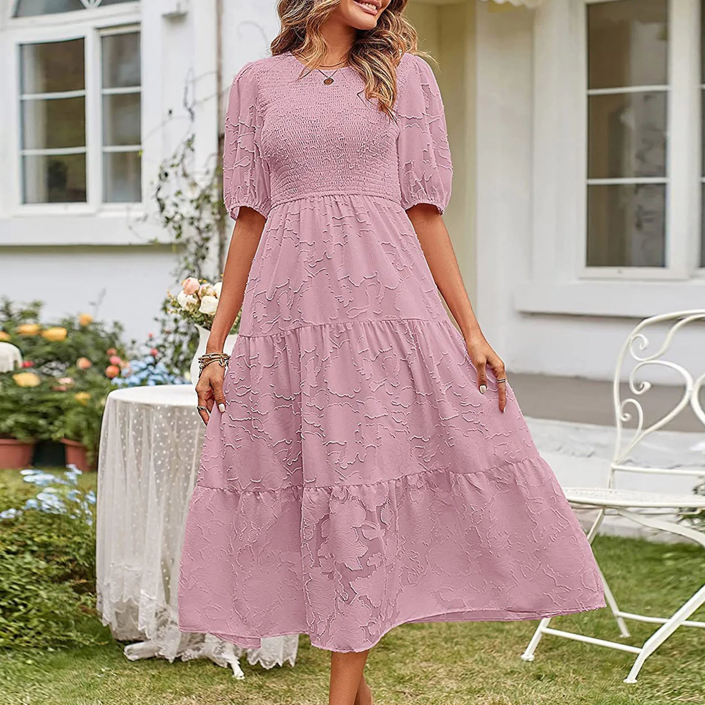 Lucia Floral Midi Dress