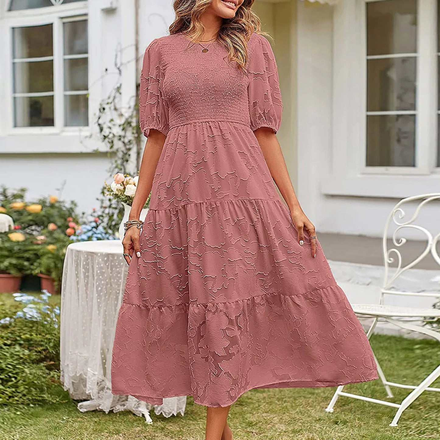 Lucia Floral Midi Dress