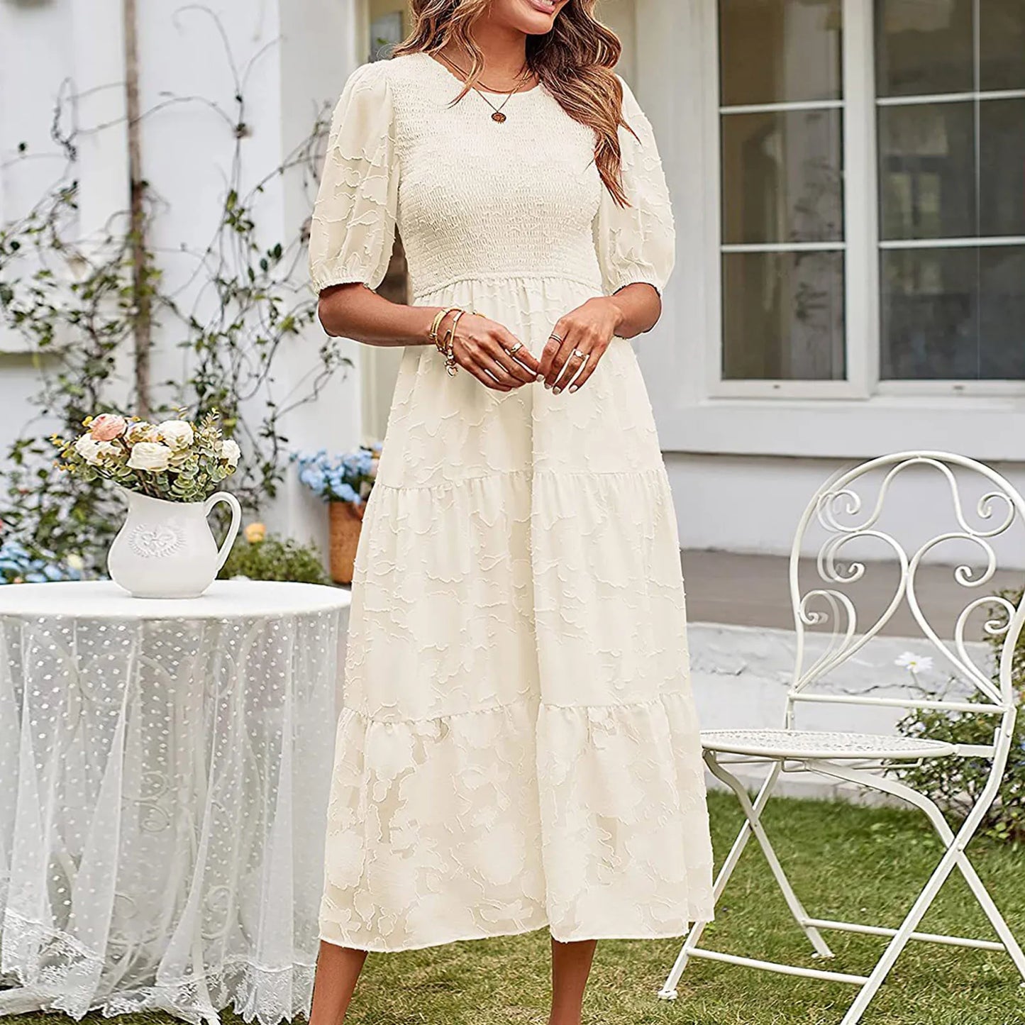 Lucia Floral Midi Dress