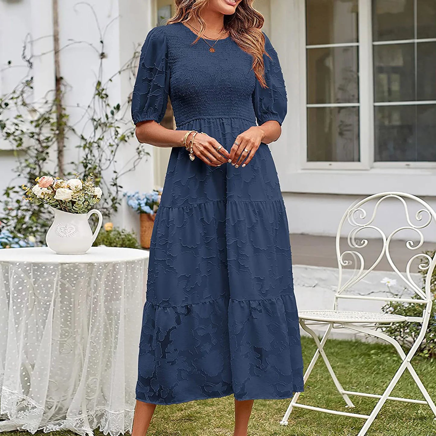 Lucia Floral Midi Dress