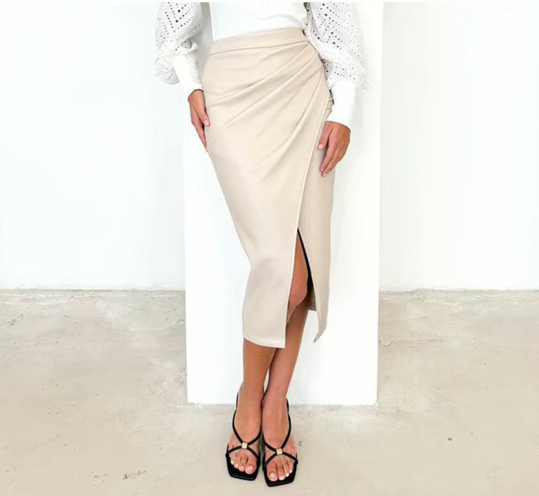 Radiant Leather Skirt