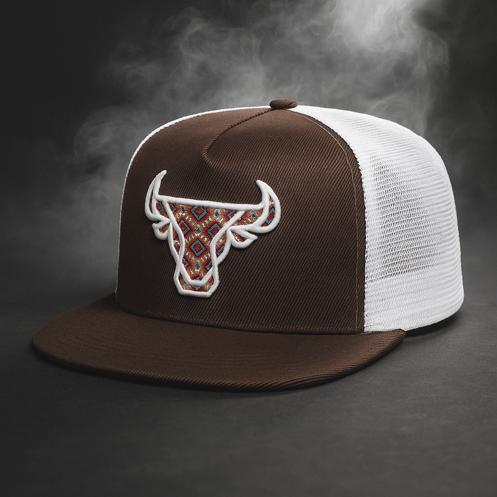 Aztec Bull Flatbill Hat – 6th & Black