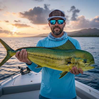 Fishing 7 Panel Flatbill Hat