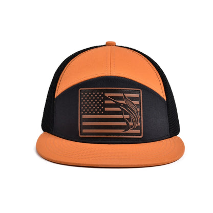 Fishing 7 Panel Flatbill Hat