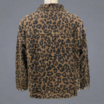 Vogue Leopard Denim Jacket
