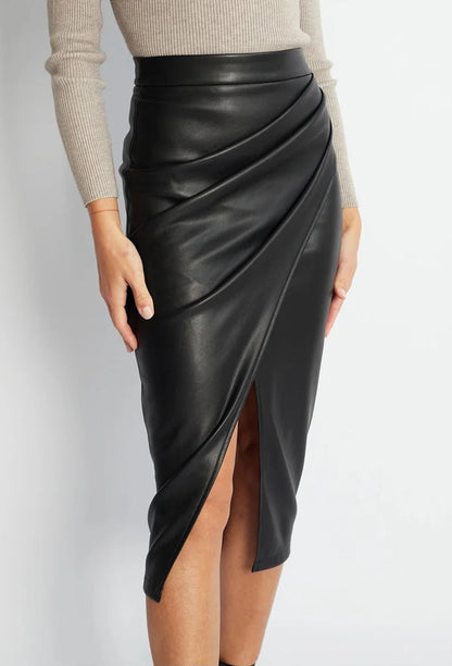 Radiant Leather Skirt