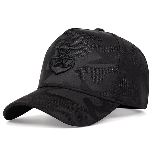 Black Camo Anchor Hat