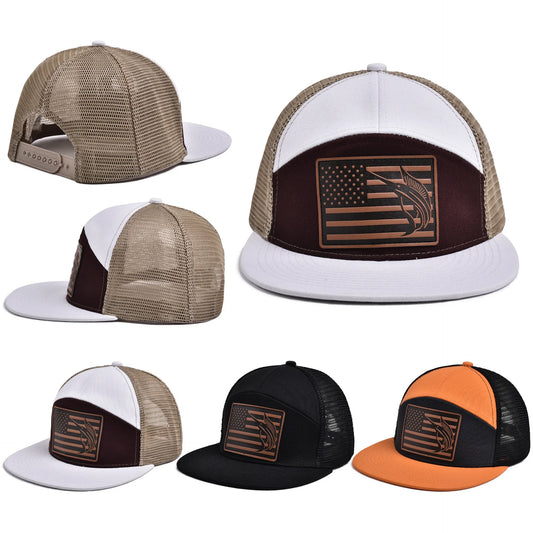 Fishing 7 Panel Flatbill Hat